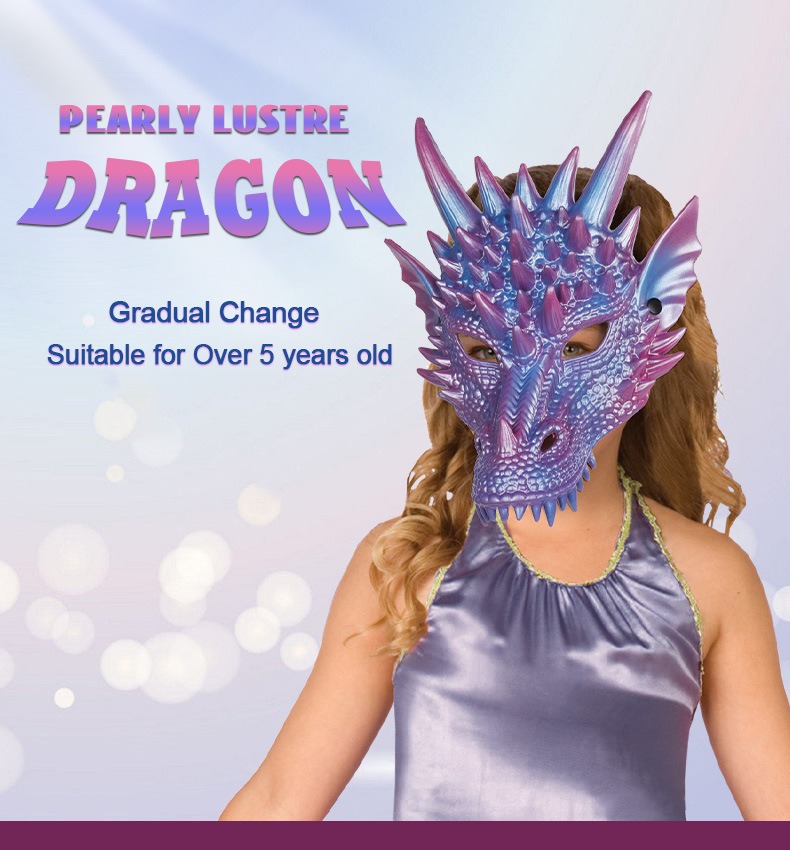 Pearl Blue Dragon Mask 3D Prin - Cosplay Prop Blueprints recension och pris