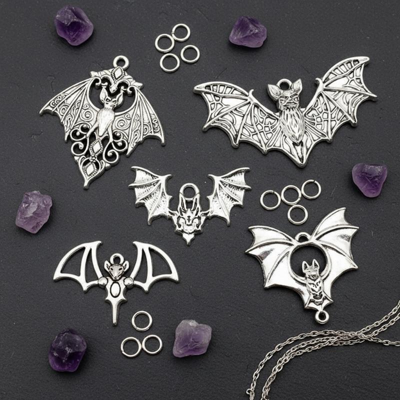 #@4pcs Gothic Vampire Bat Char - Cosplay Bat Prop recension och pris
