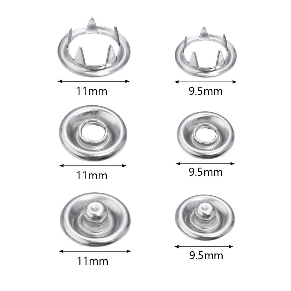 50sets 7.5/9.5/11mm Stainless  - Snap Fastener Set recension och pris