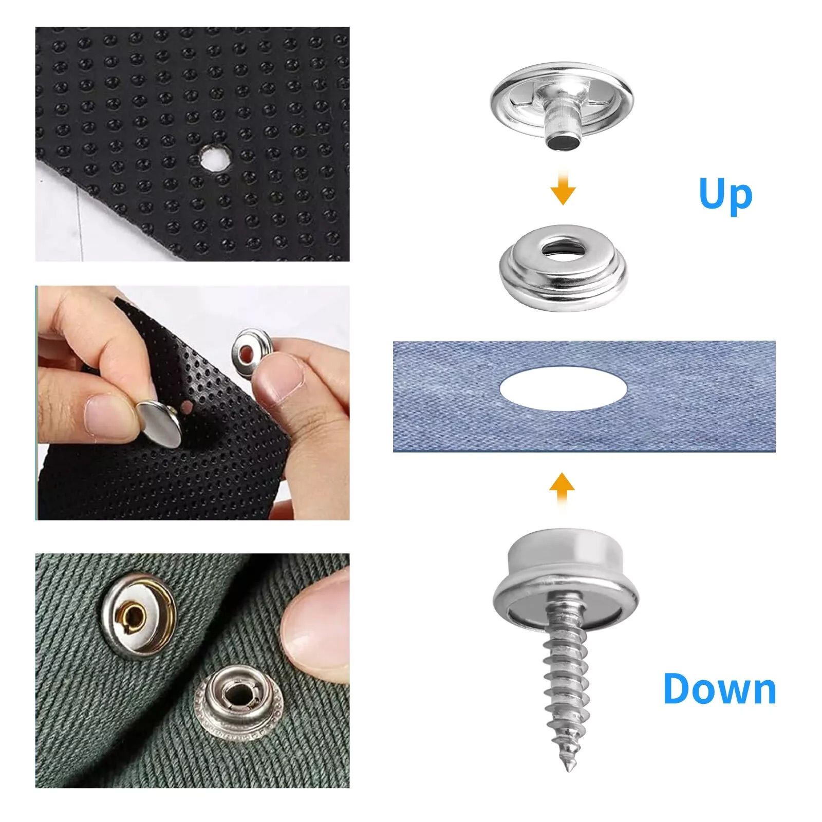 50 Set Stainless Steel Boat Ma - Snap Fastener Set recension och pris
