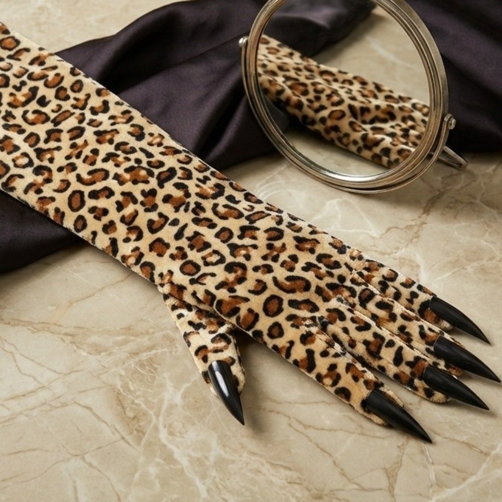 Long Sleeve Leopard Pattern Gl - Cosplay Prop Pattern recension och pris